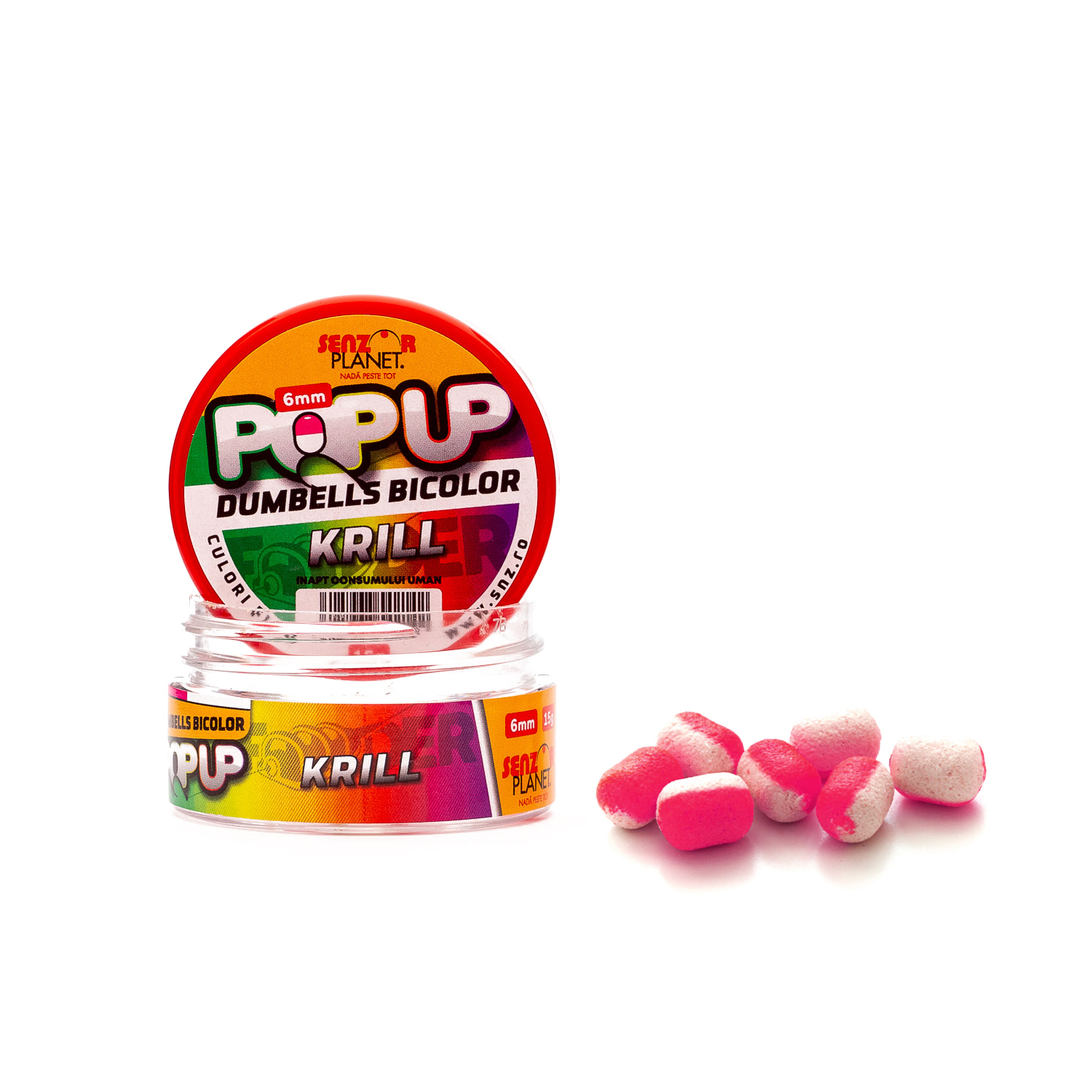 Pop-up Dumbells Senzor Planet Bicolor, Krill, 6mm/15g