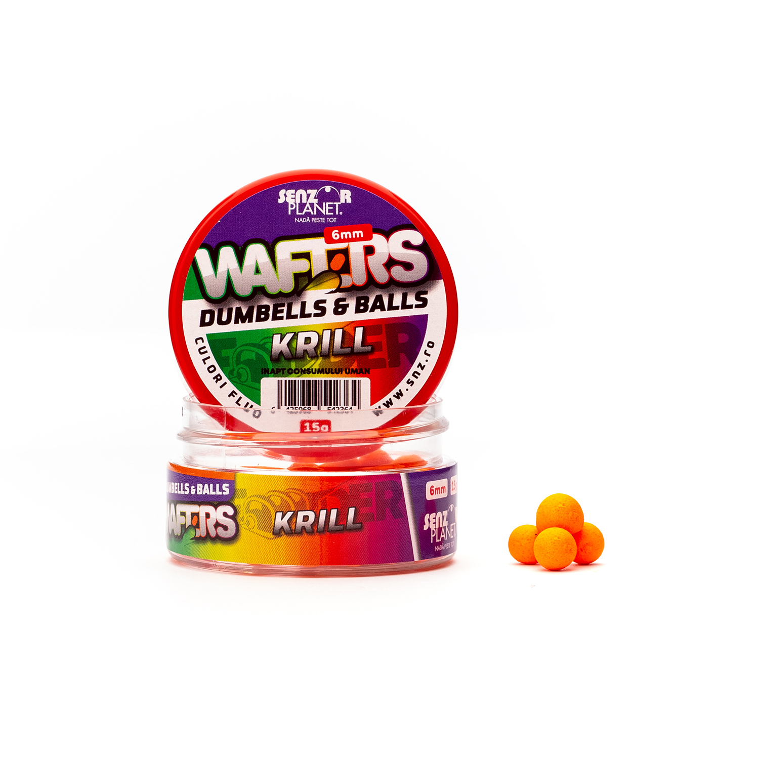 Wafters Senzor Planet Dumbells & Balls, Krill, 6mm/15g