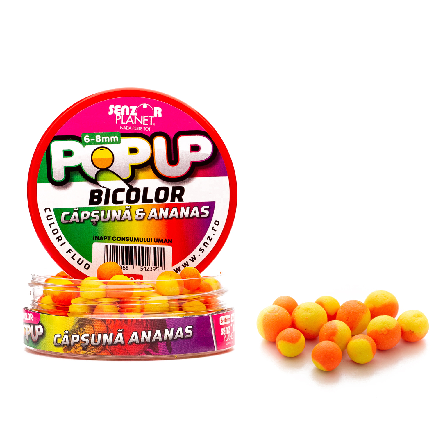 Pop-up Senzor Planet Bicolor, Căpşună & Ananas, 6-8mm/30g