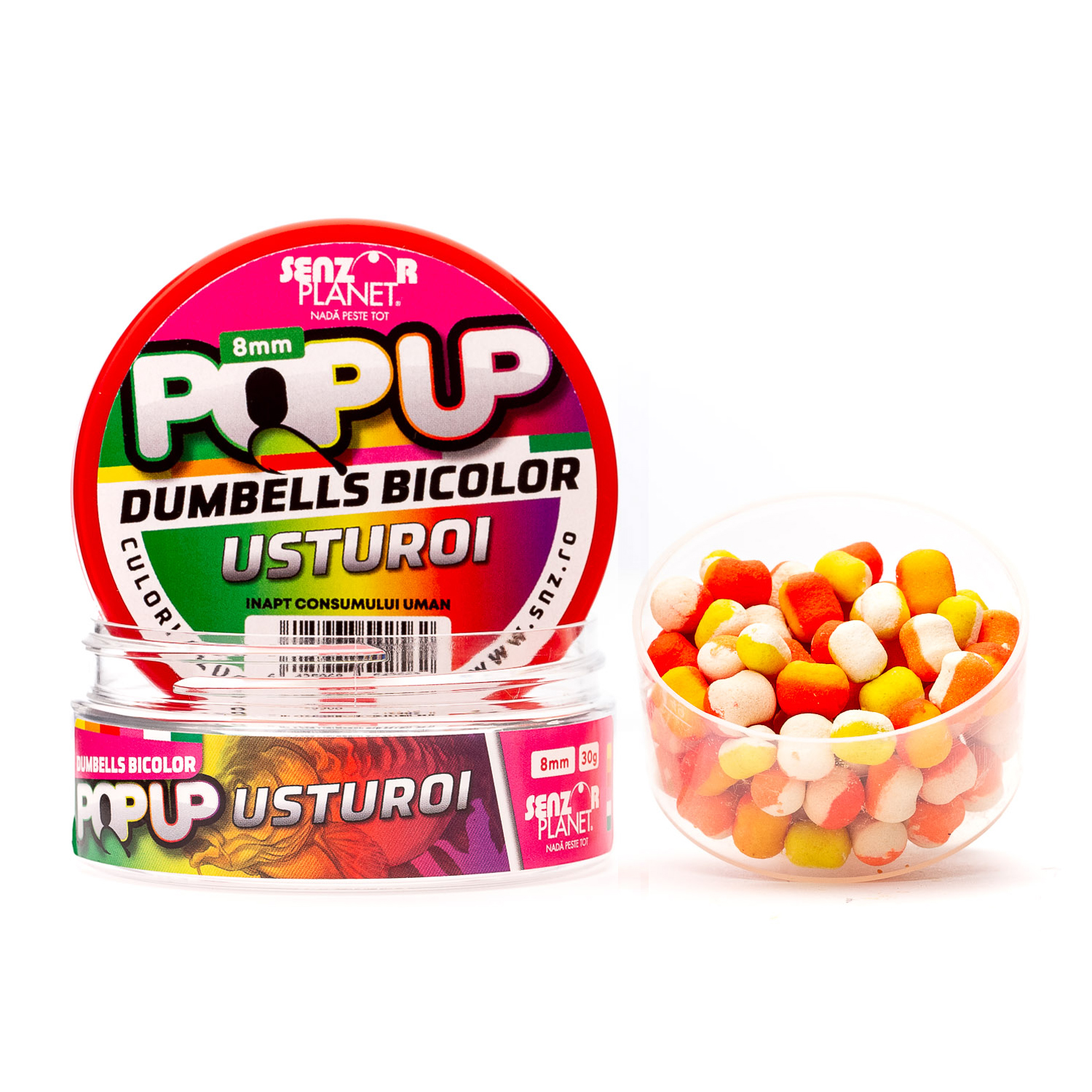 Pop-up Dumbells Senzor Planet Bicolor, Usturoi, 8mm/30g