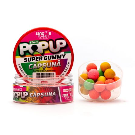Pop-up Senzor Planet Super Gummy, Căpşună, 12mm/30g