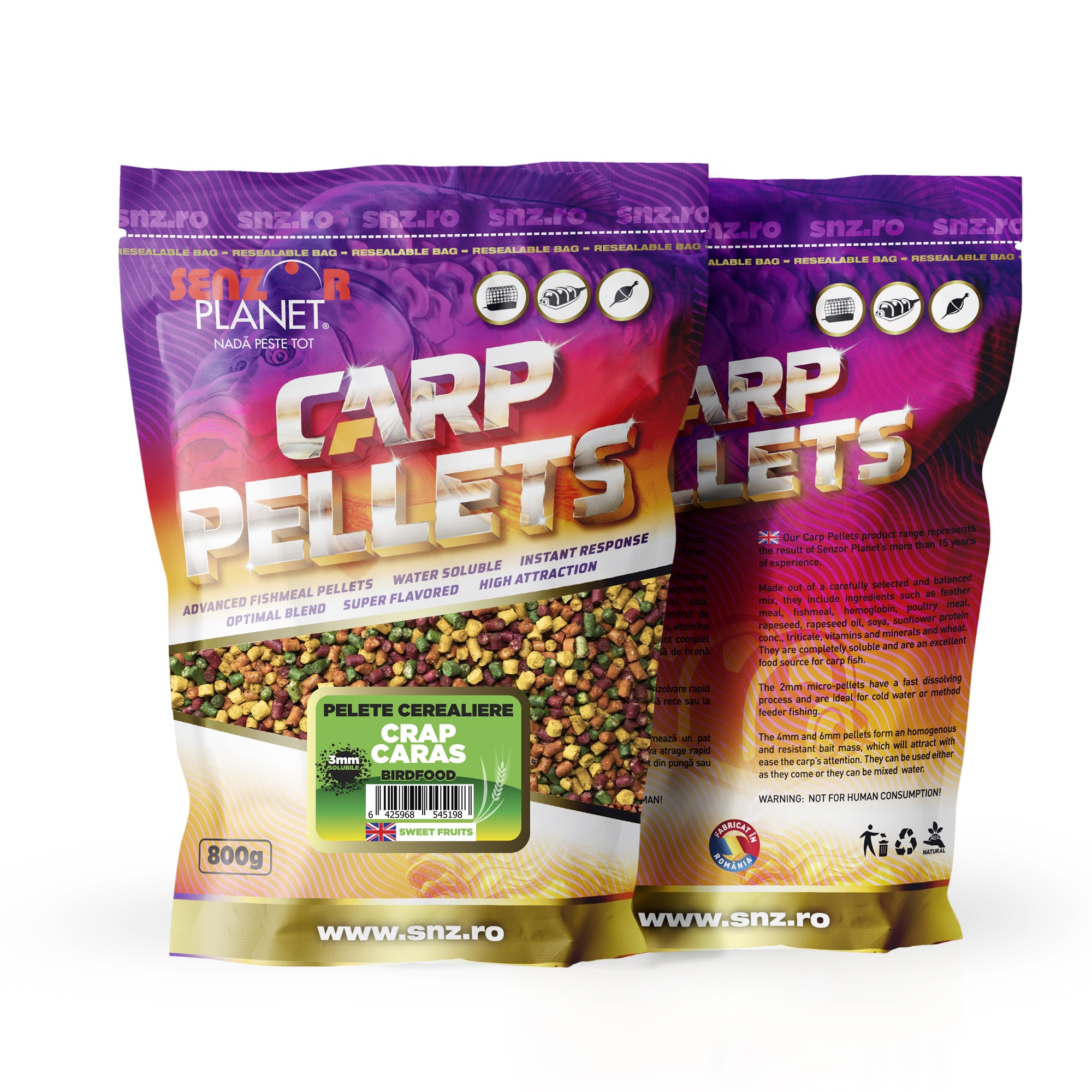 Pelete cerealiere Senzor Planet, Crap Caras, 3mm/800g
