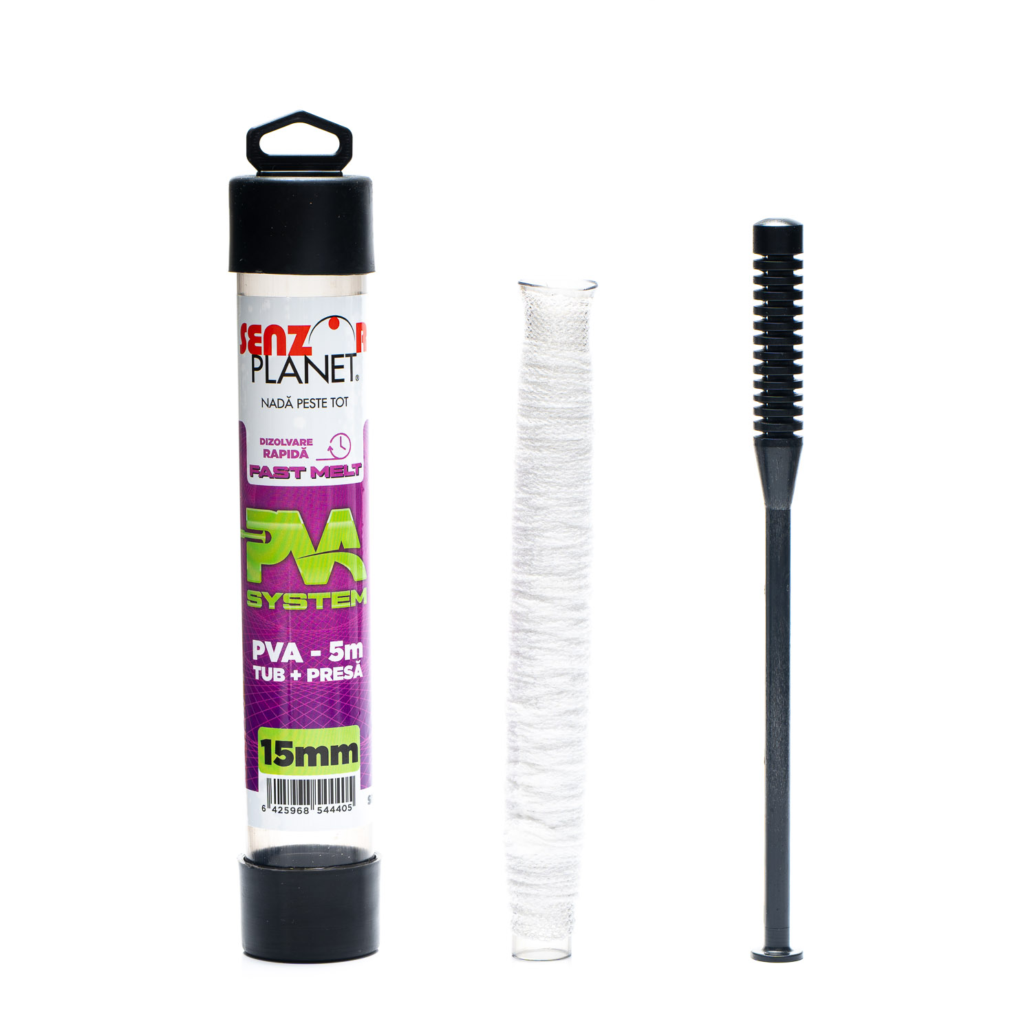 Kit plasă solubilă + tijă compresie Senzor Planet PVA Fast Melt, 15mm, 5m