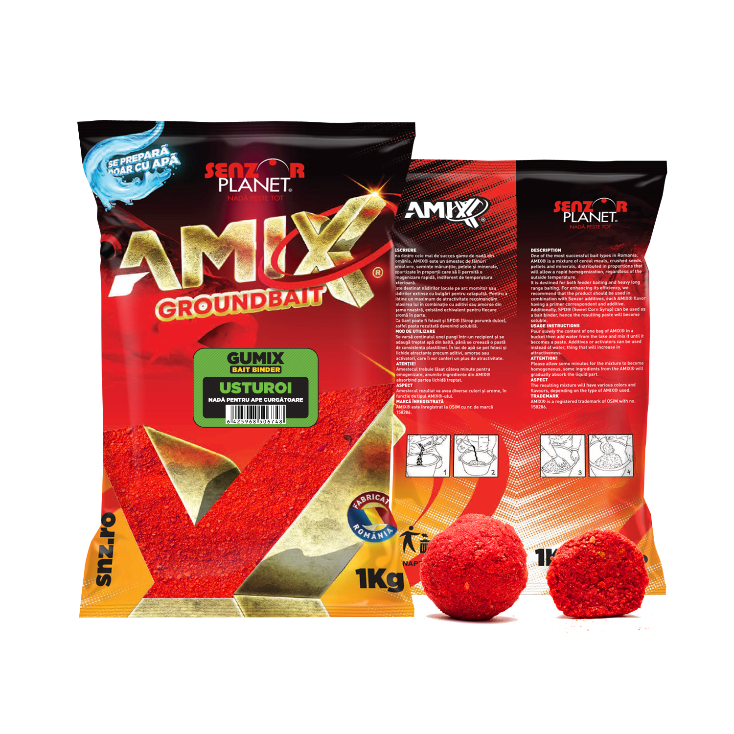 Groundbait Senzor Planet Gumix, Usturoi, 1kg