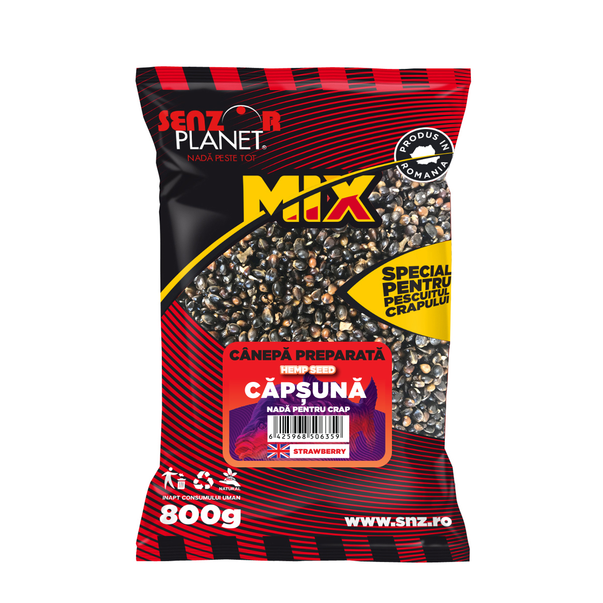 Cânepă preparată Senzor Planet, Căpșună, 800g