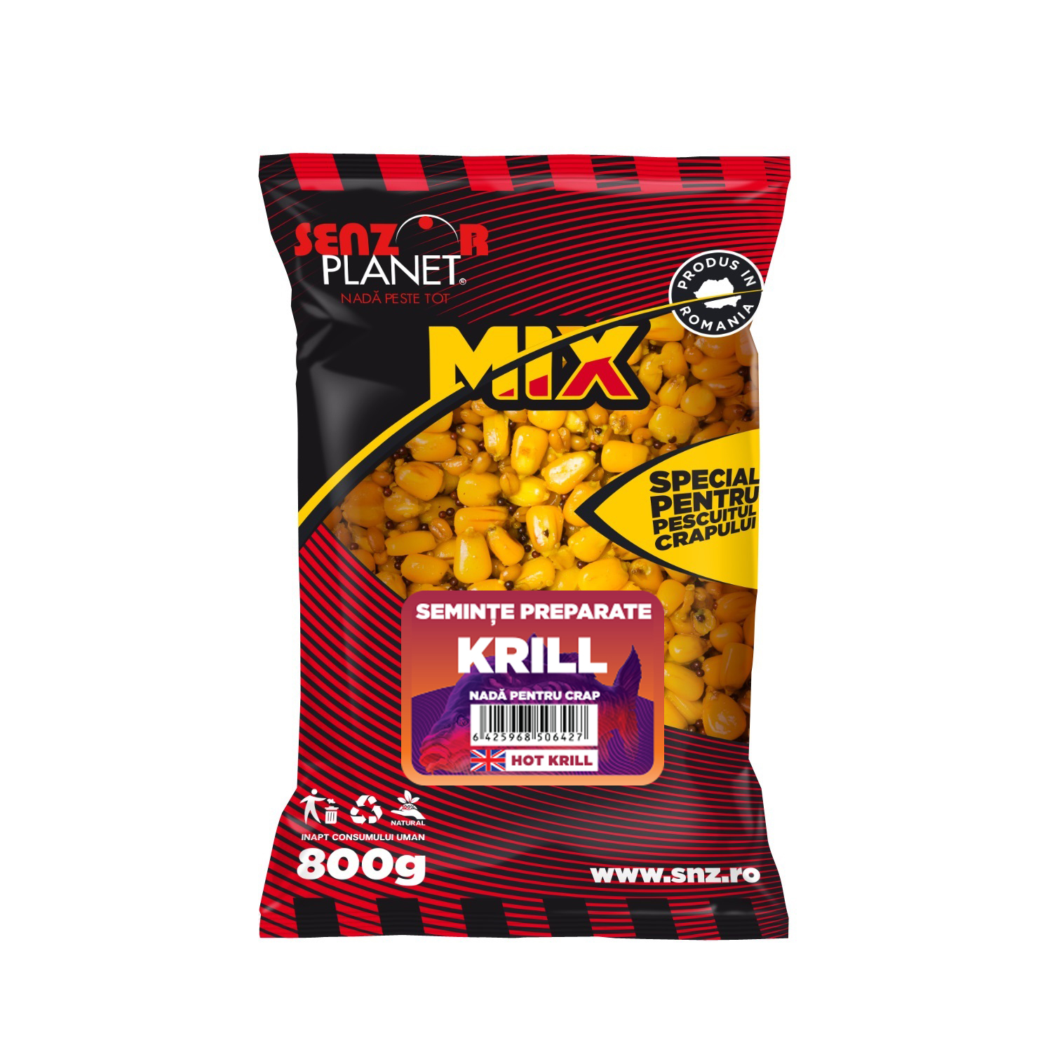 Semințe preparate Senzor Planet, Krill, 800g