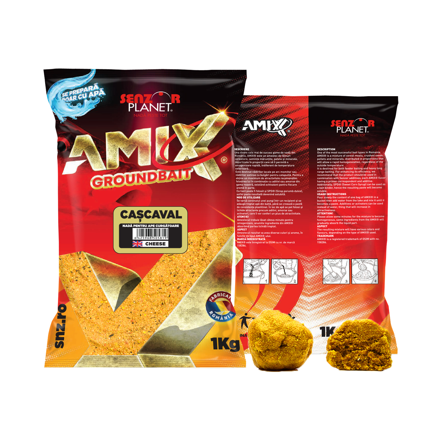 Nadă Senzor Planet AMIX Groundbait, Cașcaval-Parmezan, 1kg