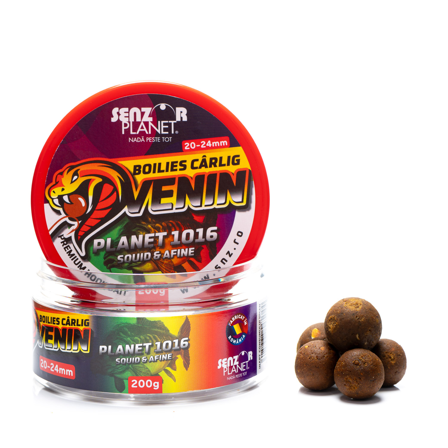 Boilies pentru cârlig Senzor Planet Venin 20-24mm, Planet1016 (Squid & Afine), 200g