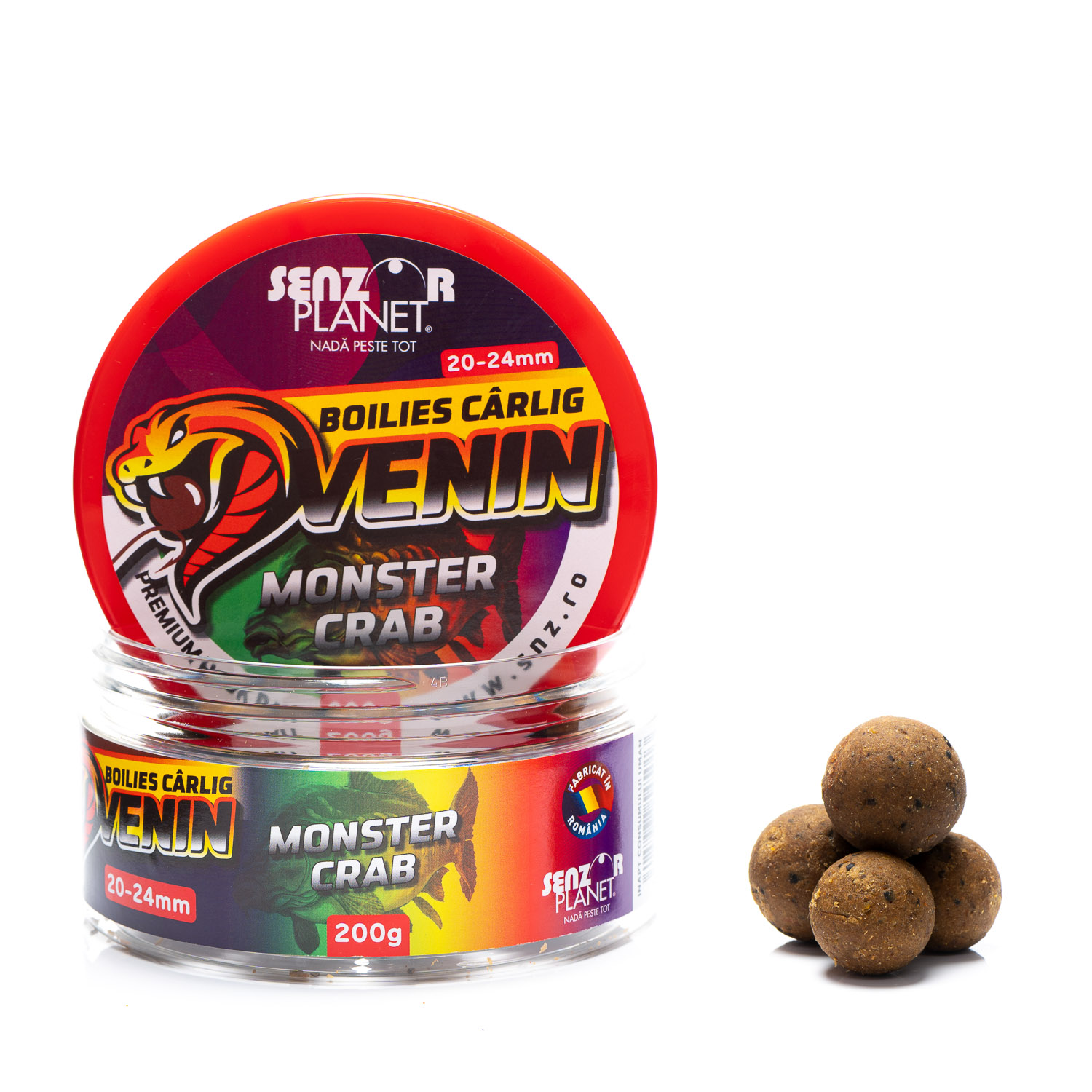 Boilies pentru cârlig Senzor Planet Venin 20-24mm, Monster Crab, 200g