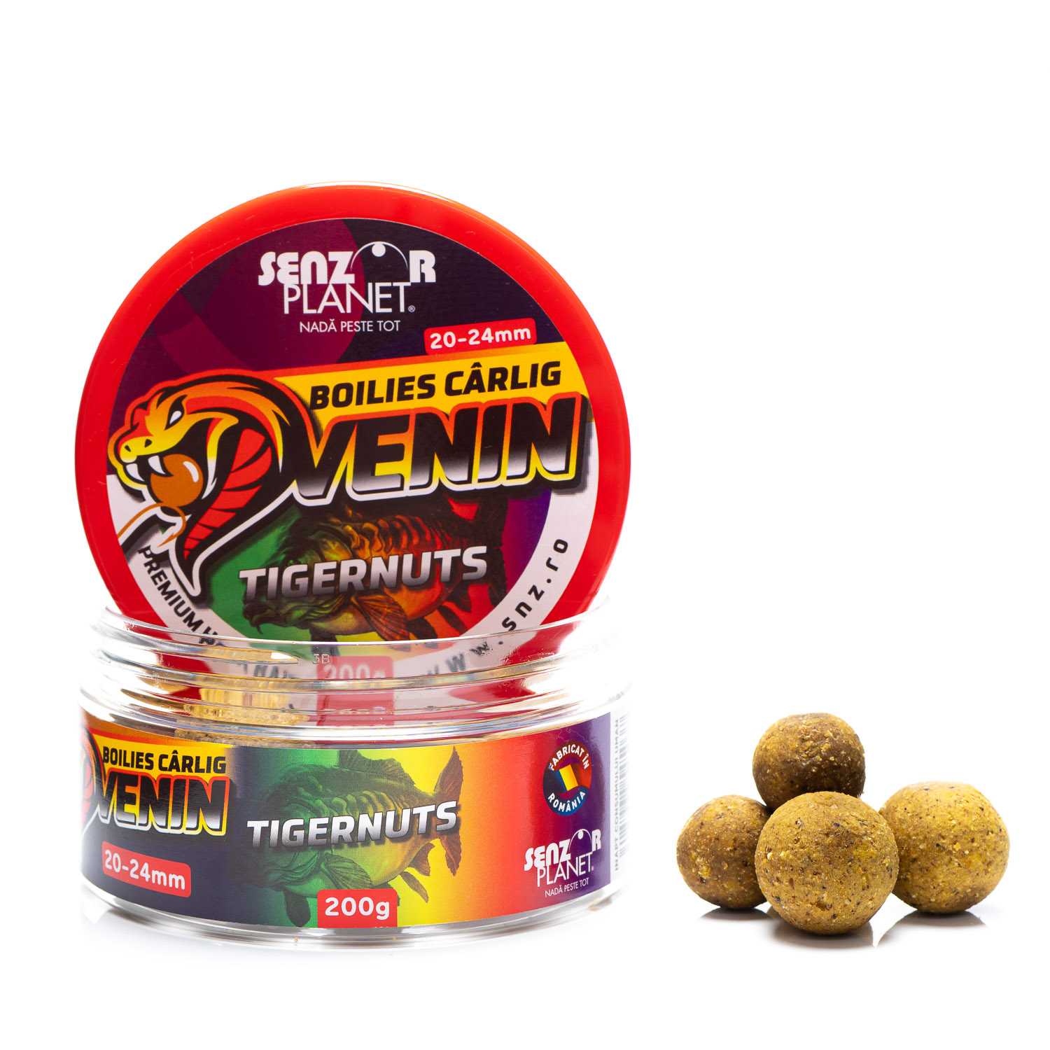 Boilies pentru cârlig Senzor Planet Venin 20-24mm, Tigernuts, 200g