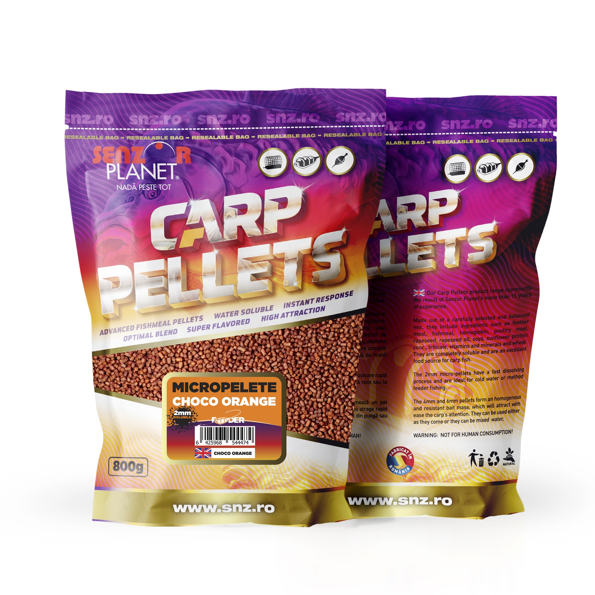 Micropelete Senzor Planet, Choco & Orange, 2mm/800g