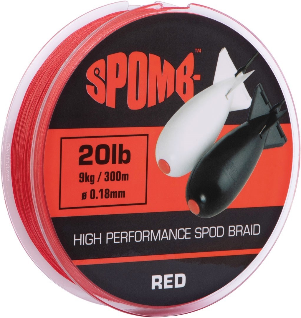 FIR TEXTIL SPOMB™ BRAID RED, 0.18MM 9KG 300M