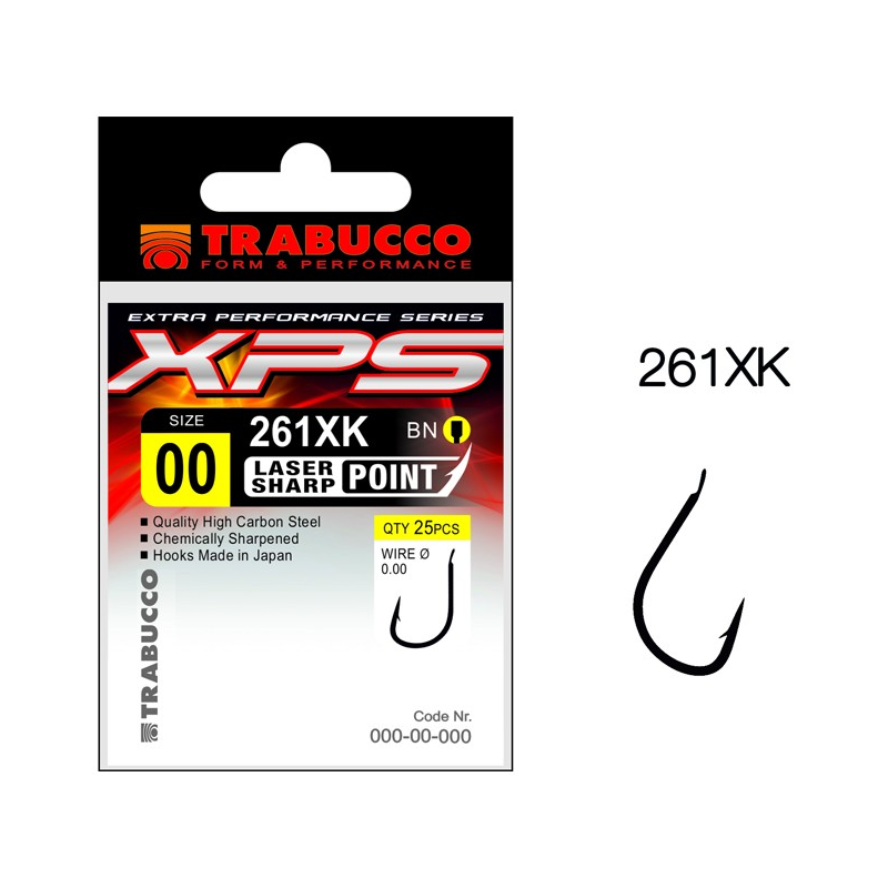 Cârlige Trabucco XPS 261XK Laser Sharp Point, Nr.8, 25buc/plic