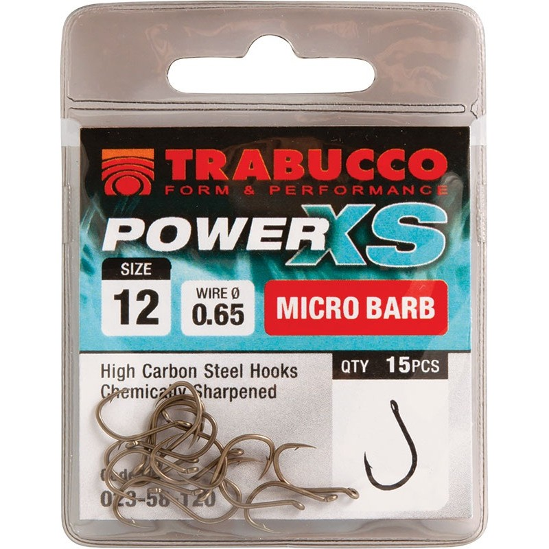 Cârlige Trabucco Power XS Micro Barb, Argintiu, Nr.8, 15buc/plic