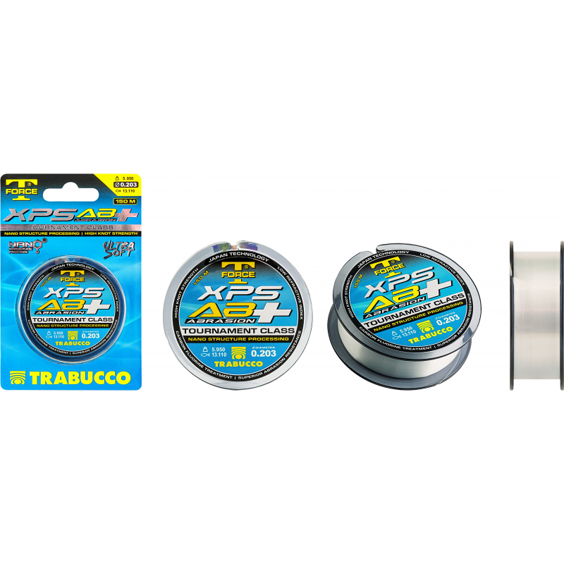 Fir monofilament Trabucco T-Force XPS AB+ Abrasion, Transparent, 0.22mm/6.83kg/150m