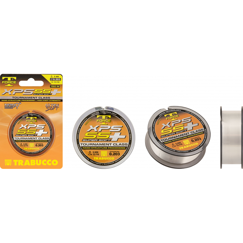 Fir monofilament Trabucco T-Force XPS Super Soft Plus, Transparent, 0.16mm/3.98kg/150m