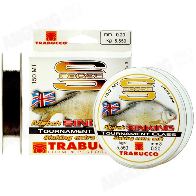 Fir monofilament Trabucco S-Force Match Sinking, 0.12mm/2.1kg/150m