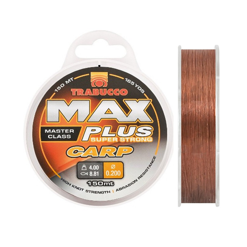 Fir monofilament Trabucco Max Plus Carp, Brown, 0.28mm/6.85kg/150m