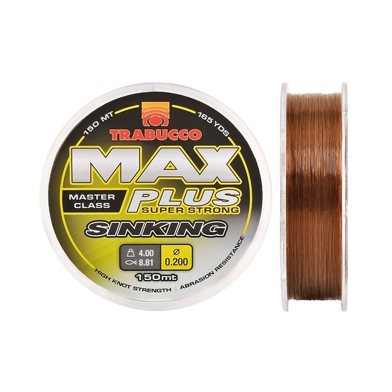 Fir monofilament Trabucco Max Plus Sinking, Brown, 0.18mm/3.20kg/150m