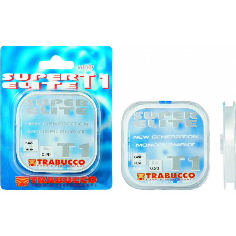 Fir monofilament Trabucco Super Elite T1, Transparent, 0.10mm/2.05kg/50m