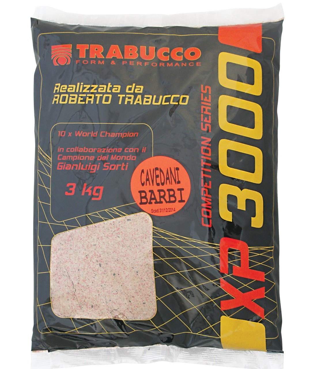 Nadă Groundbait Trabucco XP 3000, Cavedani-Barbi Formaggio Rossa, 3kg