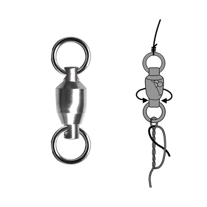 Vârtej cu rulment Trabucco BB Solid Ring, Nr.4/50kg, 6buc/plic