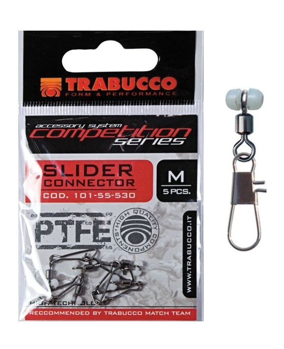 Agrafă culisantă Trabucco Slider Conector PTFE M, 5buc/plic