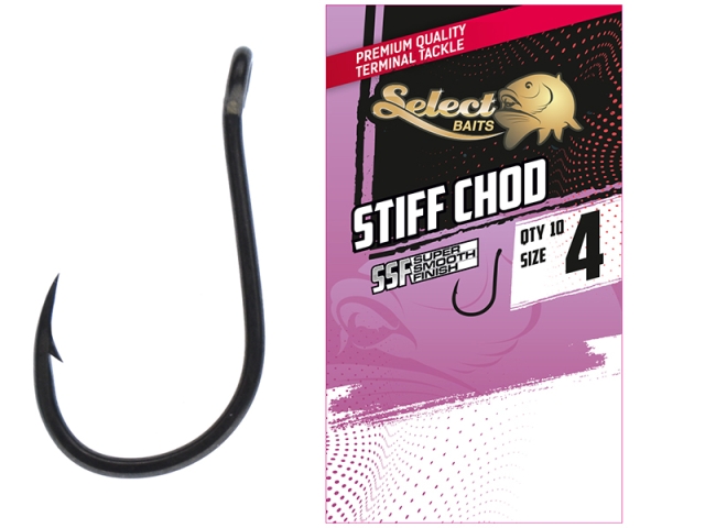 Cârlige Select Baits Stiff Chod SSF, Nr.8, 10buc/plic
