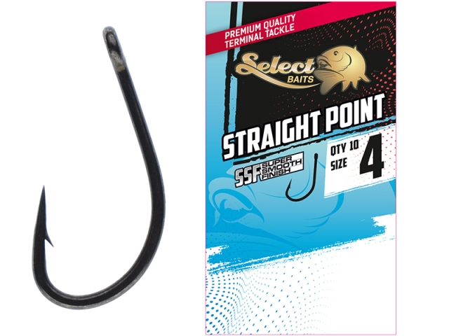 Cârlige Select Baits Straight Point SSF, Nr.6, 10buc/plic