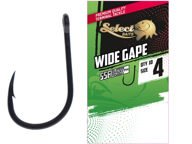 Cârlige Select Baits Wide Gape SSF, Nr.6, 10buc/plic
