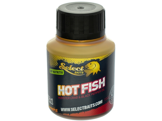 Dip nutritiv Select Baits, Hot Fish-Monster Crab&Black Pepper Oil, 125ml