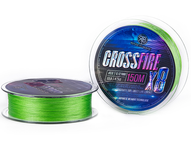 Fir textil RTB Crossfire X8 Braid Lime Green, #1.0/0.155mm/15lb, 150m