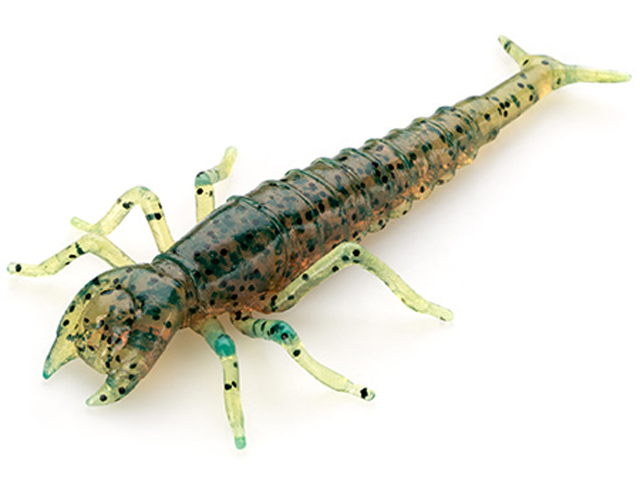 Larve FishUp Diving Bug, Culoare 017 Motor Oil Pepper, 5cm, 8buc/plic