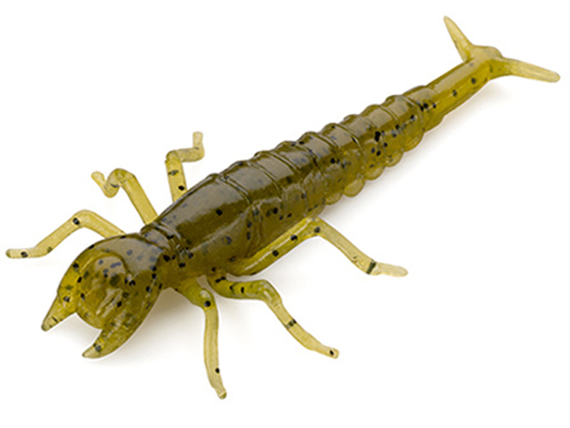 Larve FishUp Diving Bug, Culoare 074 Green Pumpkin Seed, 5cm, 8buc/plic