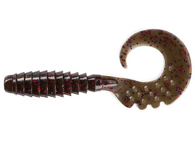 FishUp Fancy Grub 5cm #050 Green Pumpkin Brown Red & Purple