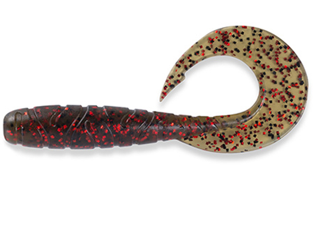 Grub FishUp Mighty Grub 10cm #045 Green Pumpkin Red&Black
