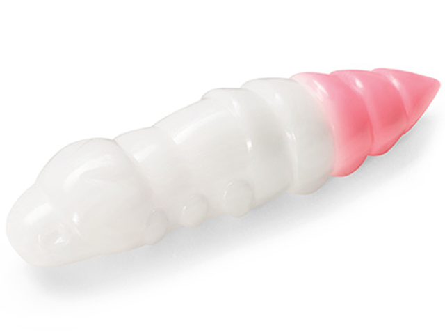 Larve FishUp Trout Series Pupa Cheese, Culoare 132 White Bubble Gum, 3.8cm, 8buc/plic
