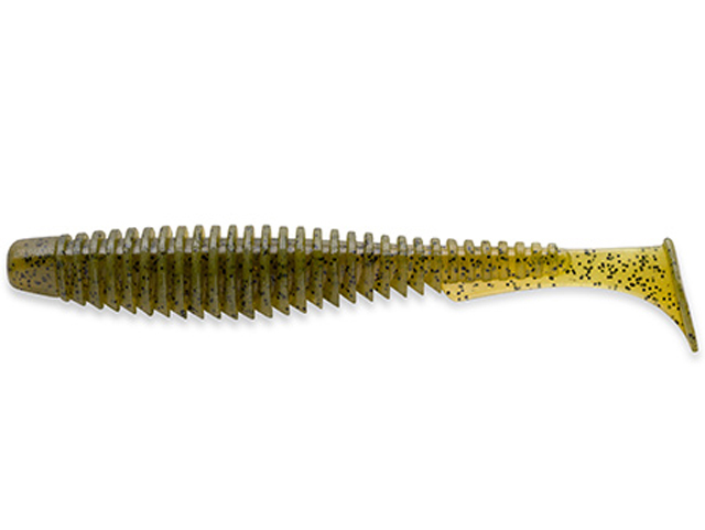 Shad FishUp U-Shad 4", Culoare 074 Green Pumpkin Seed, 10.1cm, 8buc/plic