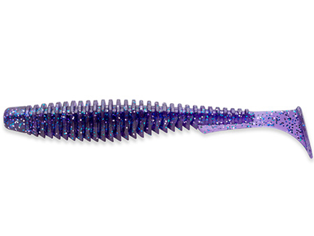 Shad FishUp U-Shad 2", Culoare 060 Dark Violet Peacock & Silver, 5cm, 10buc/plic