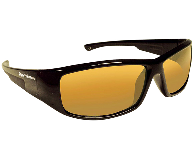 Ochelari Flying Fisherman Gaffer Jr Angler Kids Black Amber Sunglasses