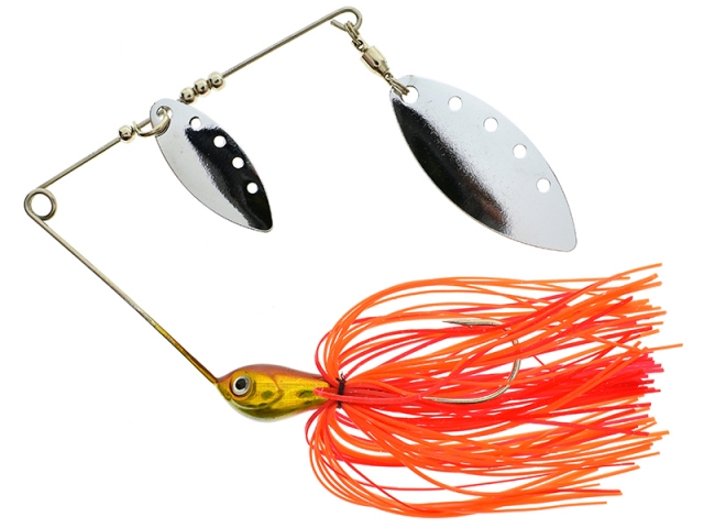 Spinnerbait RTB Dual Blade Spinnerbait 16g, Orange Glitter