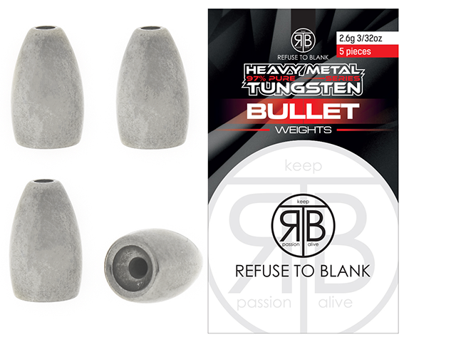 Plumbi RTB Tungsten Bullets Flipping Weights, 2.6g, 5buc/plic