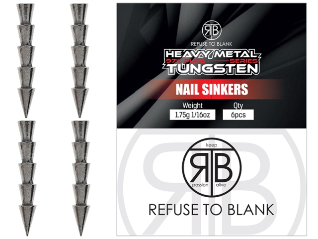 Greutăți RTB Tungsten Nail Sinkers 1.3g, 8buc/plic