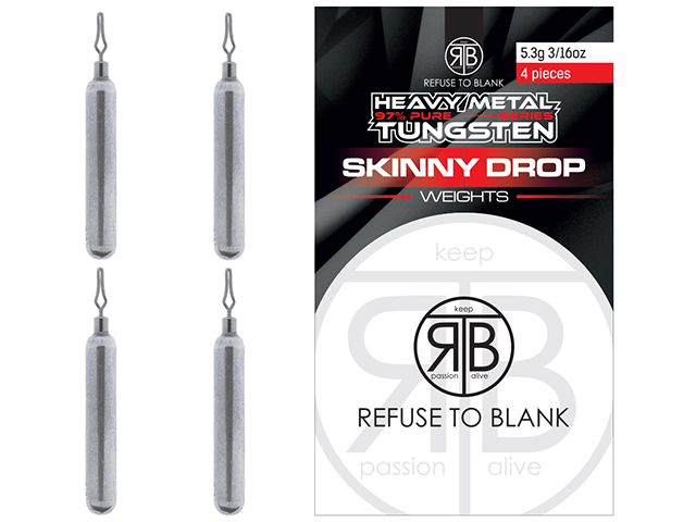 Plumbi Dropshot RTB Tungsten Skinny Drop Weights, 10.5g, 3buc/plic